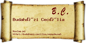 Budaházi Cecília névjegykártya
